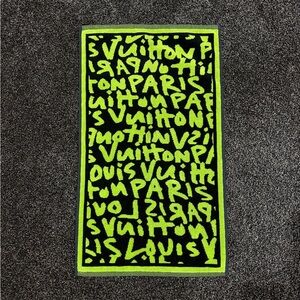 Louis Vuitton x Stephen Sprouse FW08 Graffiti Green / Black Gym Towel